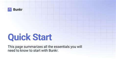 bunkr search|Quick Start .